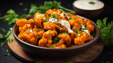 Baked Buffalo Cauliflower Bites