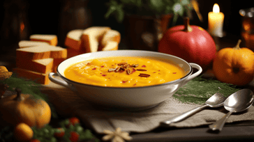 Butternut Squash Soup with Caramelized Apples