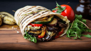 Grilled Vegetable and Hummus Wrap