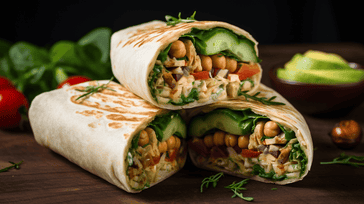 Mediterranean Chickpea Salad Wrap