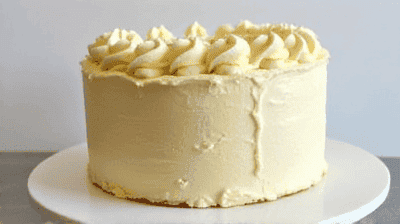 Moist Vanilla Cake with Buttercream Frosting