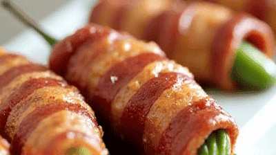 Smoky Bacon-Wrapped Jalapeno Poppers