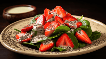 Spinach and Strawberry Salad with Poppy Seed Dressing