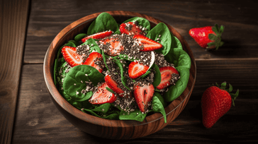 Spinach and Strawberry Salad with Poppy Seed Dressing