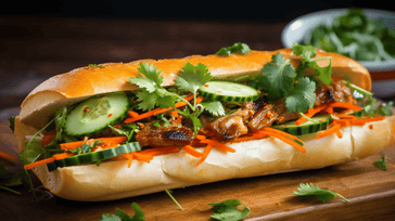 Vietnamese Banh Mi Sandwich with Pork or Tofu